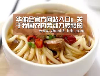 华体会官方网站入口：关于我国农村劳动力转